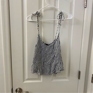 Navy Striped Tie Tank